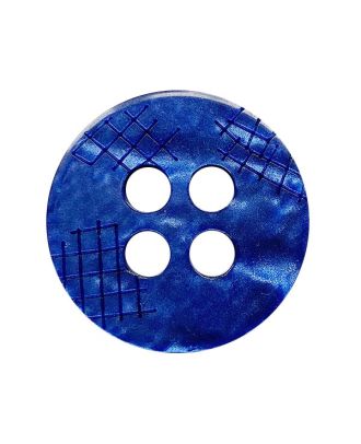 Polyesterknopf rund mit 4 Löchern - Größe:  23mm - Farbe: dunkelblau - ArtNr.: 344001