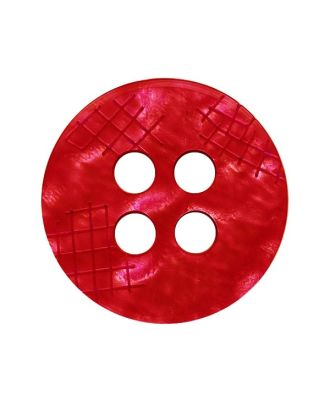 polyester button round shape with 4 holes - Size: 18mm - Color: rot - Art.No.: 314004