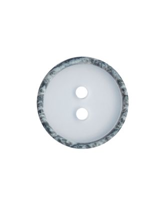 polyester button round shape,transparent with matt surface and 2 holes - Size: 20mm - Color: weiß - Art.No.: 331285