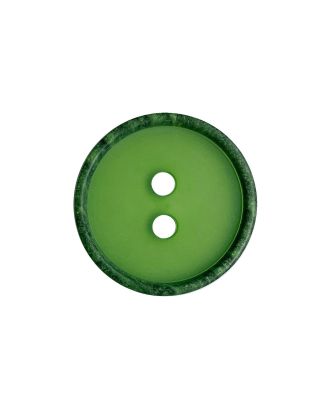 Polyesterknopf rund,transparent mit matter Oberfläche und 2 Löchern - Größe:  25mm - Farbe: grün - ArtNr.: 375012