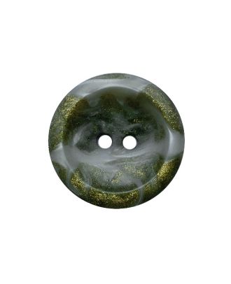 Polyesterknopf rund mit goldfarbenen Partikeln und 2 Löchern - Größe:  20mm - Farbe: grau - ArtNr.: 338020
