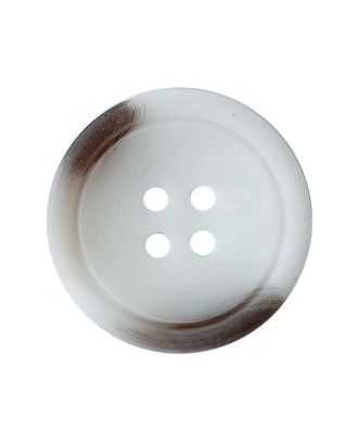 Polyesterknopf, rund, matt, mit 4 Löchern - Größe:  25mm - Farbe: weiß - ArtNr.: 371017