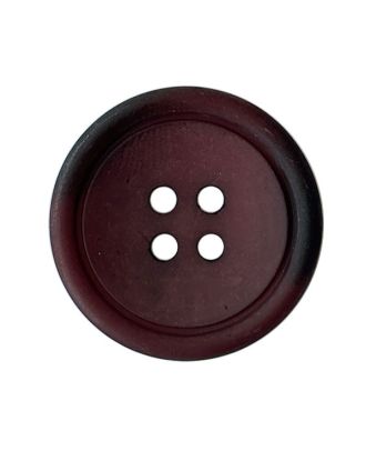 Polyesterknopf, rund, matt, mit 4 Löchern - Größe:  25mm - Farbe: weinrot - ArtNr.: 373104