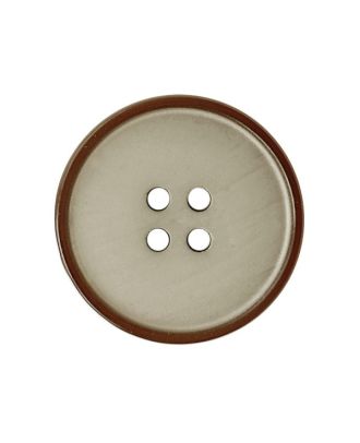 Polyesterknopf, rund, leicht glänzend, mit 2 Löchern - Größe:  25mm - Farbe: beige - ArtNr.: 373106