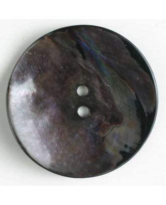 Echter Perlmuttknopf - Größe: 38mm - Farbe: grau - Art.-Nr.: 500009