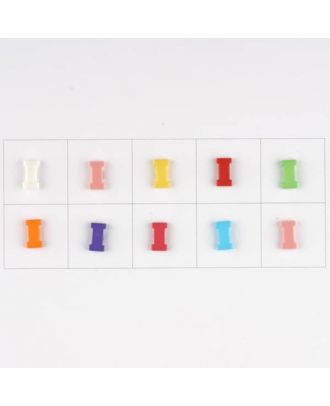 letter I, 10 mixed colours, 3 buttons per colour - Size: 11mm - Color: mixed: red, pink, orange, lilac, blue, yellow, green, white, light blue,rose - Art.-Nr.: 181341