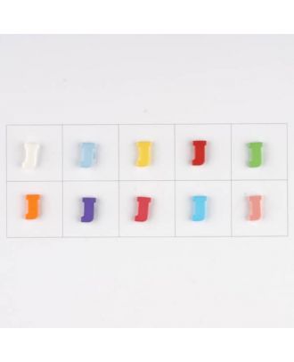 letter J, 10 mixed colours, 3 buttons per colour - Size: 11mm - Color: mixed: red, pink, orange, lilac, blue, yellow, green, white, light blue,rose - Art.-Nr.: 181342