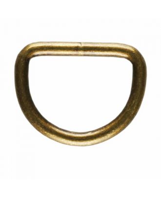 D-ring - Size: 16mm - Color: antique brass - Art.No. 221910