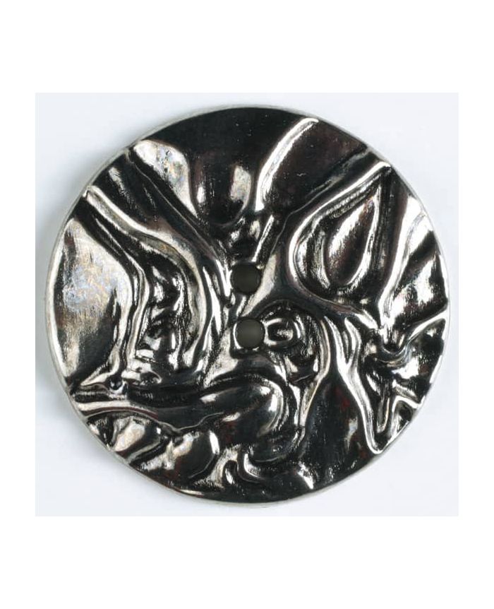 Vollmetallknopf - Größe: 28mm - Farbe: altsilber - Art.-Nr 